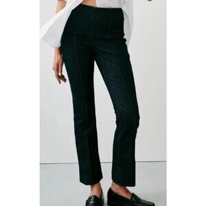 Spanx Zero Waistband Miro Flare Jeans in Raw Indigo Wash sz L